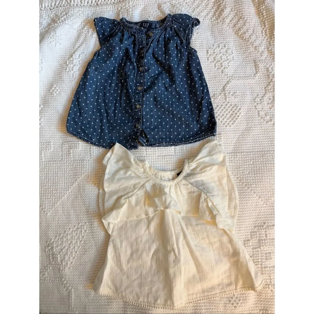 Baby Girl Top Bundle‎ 3-6M Gap Chambray EUC
